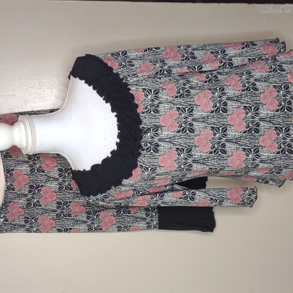 Rose Print Convertible Neckline 2 Pc Dress  NWT - Picture 1 of 9
